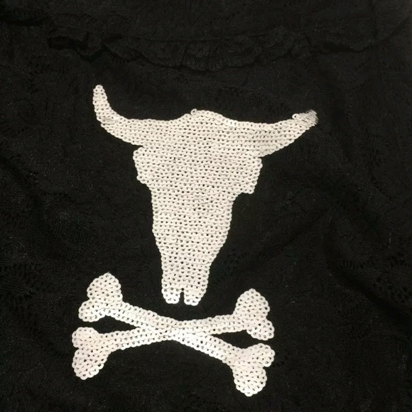Wildfox White Label RARE Skirt Long Horn Skull - Picture 2 of 8